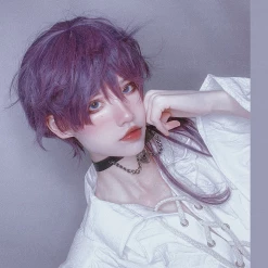 Unzzy HOT SALE Personality Purple Wig KF81559