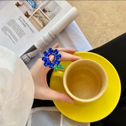 Unzzy Flower Gem Ring KF81630