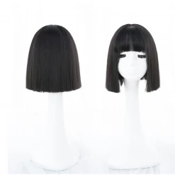 Unzzy HOT SALE Black Short Straight Wig KF81732