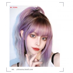 Unzzy HOT SALE Purple Gradient Wig KF81747 7 Unzzy HOT SALE Purple Gradient Wig KF81747