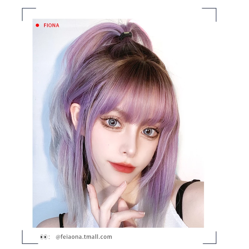 Unzzy HOT SALE Purple Gradient Wig KF81747 3 Unzzy HOT SALE Purple Gradient Wig KF81747