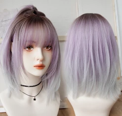 Unzzy HOT SALE Purple Gradient Wig KF81747 9 Unzzy HOT SALE Purple Gradient Wig KF81747