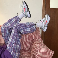 Unzzy Casual Plaid Pants KF81781