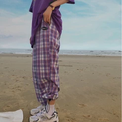 Unzzy Casual Plaid Pants KF81781