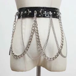 Unzzy Dark Punk Chain Belt KF81817 HOT SALE