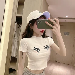 Unzzy "Big Eyes" Embroidered T-shirt KF81847 8 Unzzy