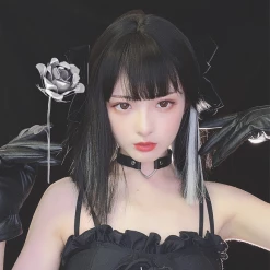 Unzzy HOT SALE Black Mid-length Wig KF81850