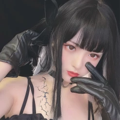 Unzzy HOT SALE Black Mid-length Wig KF81850