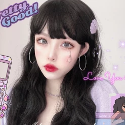 Unzzy HOT SALE Harajuku Long Curly Hair KF81895