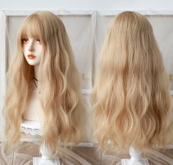 Unzzy HOT SALE Golden Long Curly Wig KF82114