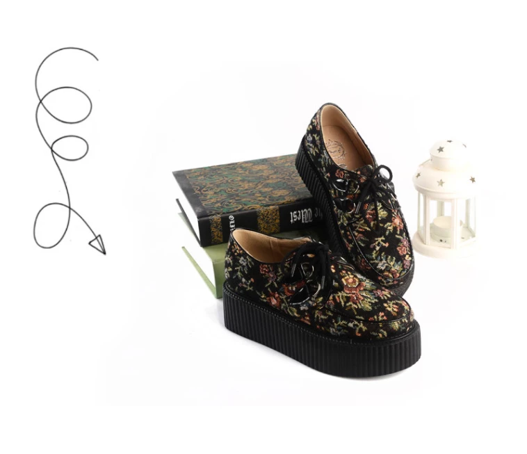 Unzzy HOT SALE Vintage Embroidered Leather Women's Shoes KF30208 5 Unzzy HOT SALE Vintage Embroidered Leather Women's Shoes KF30208