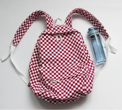 Unzzy Ulzzang Check Backpack KF81506 7 Unzzy Ulzzang Check Backpack KF81506