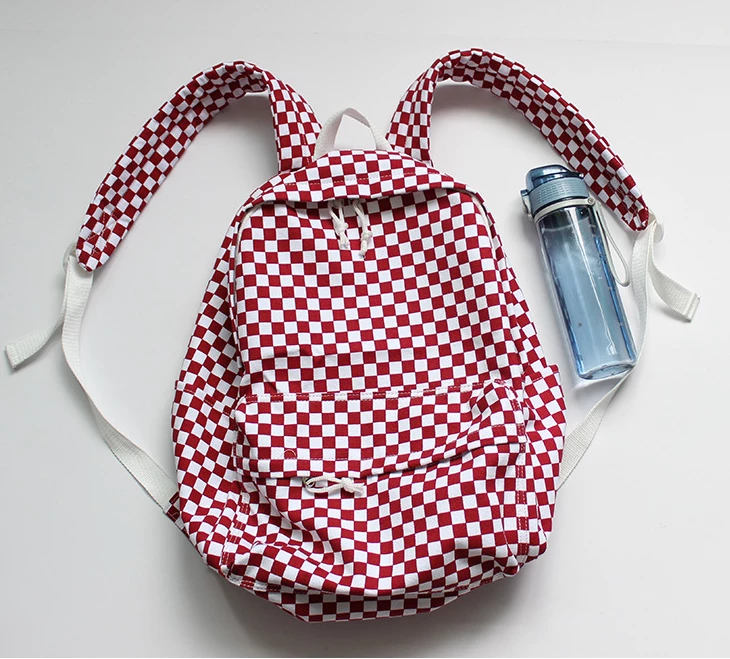 Unzzy Ulzzang Check Backpack KF81506 3 Unzzy Ulzzang Check Backpack KF81506