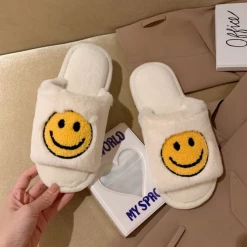 Unzzy Smiley Plush Slippers KF82311 HOT SALE