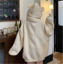 Unzzy Bear Ear Sweater + Scarf Two-piece Set KF82340