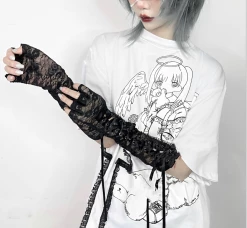 Unzzy Harajuku LACE GLOVES KF82367