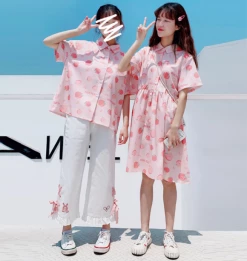 Unzzy Chic Peach Shirt KF81492 HOT SALE