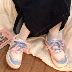 Unzzy HOT SALE Pink Casual Sneakers KF82448