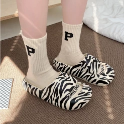 Unzzy HOT SALE Leopard Cow Slippers KF82609