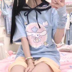 Unzzy Cute Cartoon Print T-shirt Kf82719 HOT SALE