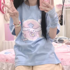 Unzzy Cute Cartoon Print T-shirt Kf82719 HOT SALE