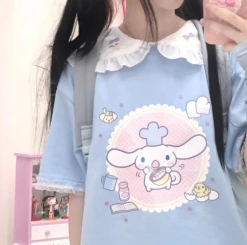 Unzzy Cute Cartoon Print T-shirt Kf82719 HOT SALE