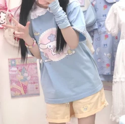 Unzzy Cute Cartoon Print T-shirt Kf82719 HOT SALE