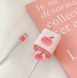 Unzzy Peach Iphone Charger Sticker KF82731