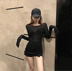 Unzzy Thin Crew Neck Long Sleeve Top KF82782