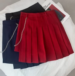 Unzzy HOT SALE Vintage Irregular Chain Pleated Skirt KF81041 19 Unzzy HOT SALE Vintage Irregular Chain Pleated Skirt KF81041