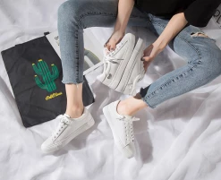 Unzzy White Canvas Shoes KF81139 HOT SALE