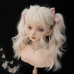 Unzzy Japanese Blonde Long Curly Wig KF82574 HOT SALE
