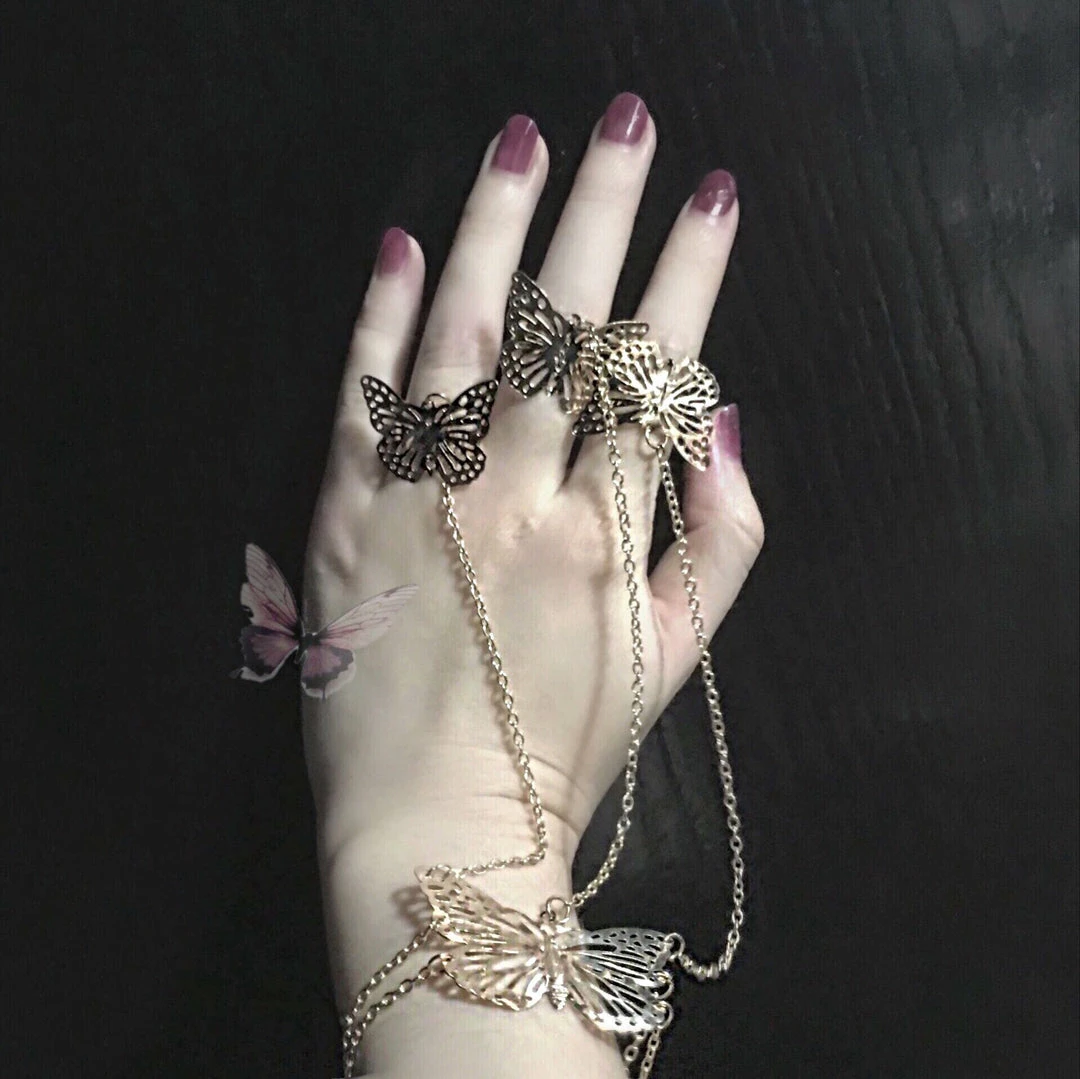 Unzzy HOT SALE Butterfly Bracelet Ring KF90541 1 Unzzy HOT SALE Butterfly Bracelet Ring KF90541