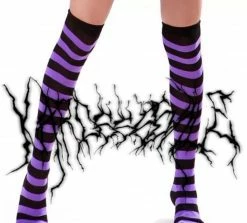 Unzzy Purple Striped Socks KF9319