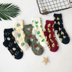 Unzzy Korean Fashion Fruit Cotton Socks KF20035 HOT SALE