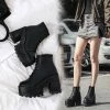 Unzzy Harajuku Black Martin Boots KF9440 HOT SALE