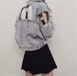 Unzzy Hollow Denim Jacket KF908027 HOT SALE