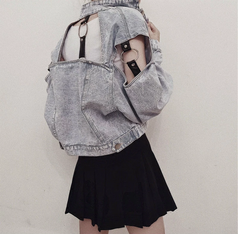 Unzzy Hollow Denim Jacket KF908027 HOT SALE 2 Unzzy Hollow Denim Jacket KF908027 HOT SALE