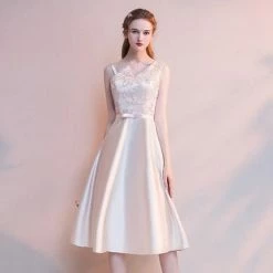 Unzzy Champagne Elegant Gown Dress KF80078 HOT SALE