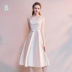 Unzzy Champagne Elegant Gown Dress KF80078 HOT SALE