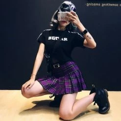 Unzzy Ulzzang High Waist Pleated Skirt KF24105 HOT SALE