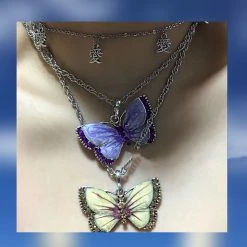 Unzzy HOT SALE Vintage Butterfly Necklace KF82806