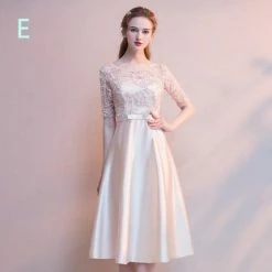 Unzzy Champagne Elegant Gown Dress KF80078 HOT SALE