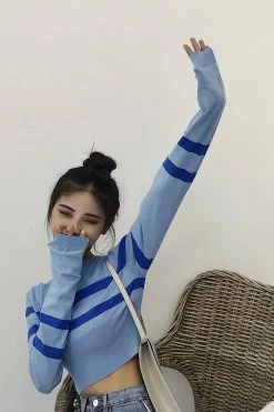 Unzzy Knit Long Sleeve Sweater KF2354 HOT SALE