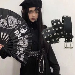 Unzzy HOT SALE Punk Dark Belt KF9478