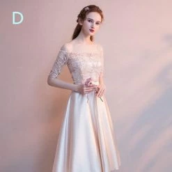 Unzzy Champagne Elegant Gown Dress KF80078 HOT SALE