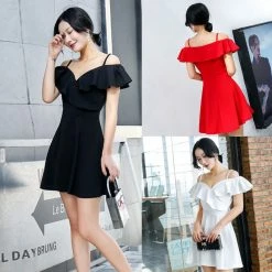 Kfashionstyle One Word Neck Strap Dress KF40038