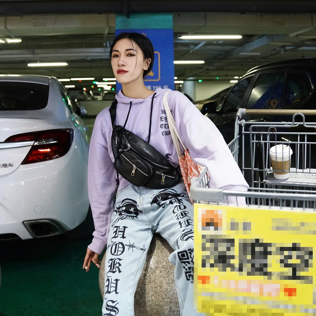 Unzzy HOT SALE K-KOP Ring Chest Bag KF90078 3 Unzzy HOT SALE K-KOP Ring Chest Bag KF90078