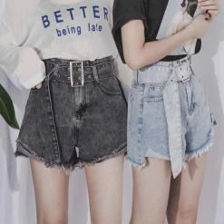 Unzzy Chic Denim Shorts KF90369