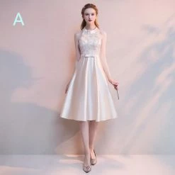 Unzzy Champagne Elegant Gown Dress KF80078 HOT SALE